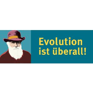 Aufkleber: Darwin / Evolution ist überall